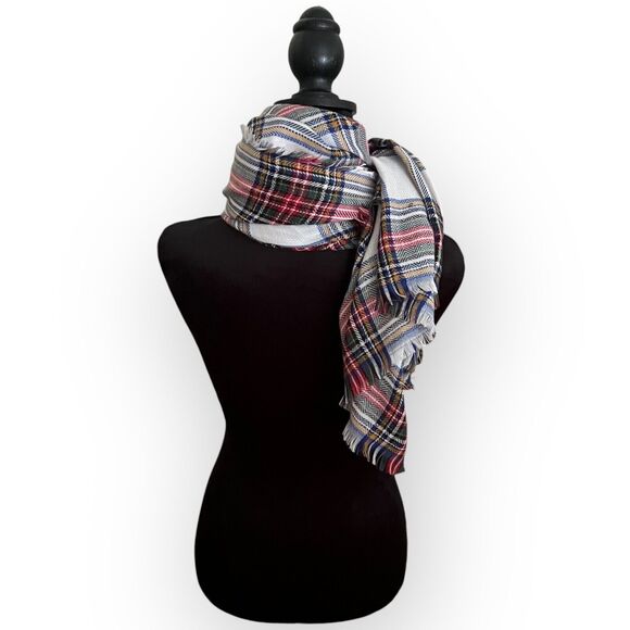 Unbranded Women's Tartan Plaid Woven Fringed Rectangle, Wrap, Shawl, Scarf - Picture 4 of 15
